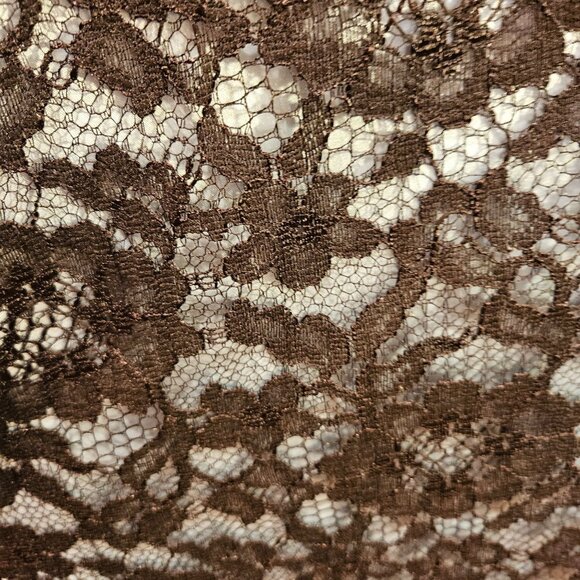 Coldwater creek dress womens12 black lace overlay blue satin lining feminine - Picture 13 of 15